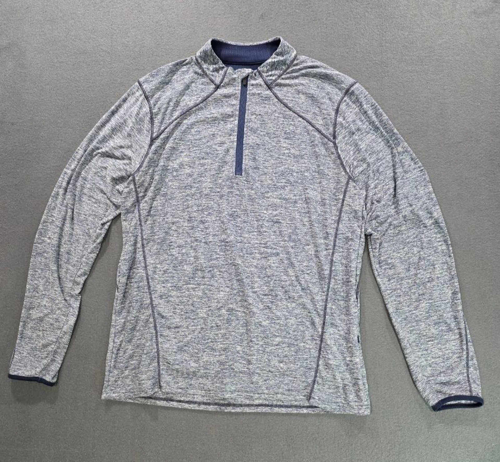 Sodo Apparel 1/4 Zip Performance Y2k Pullover Sweater Navy Large A008543